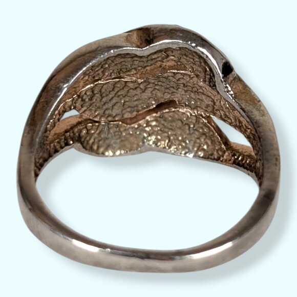 (2/$20) Pink Rhinestone Wave Ring - Picture 4 of 6